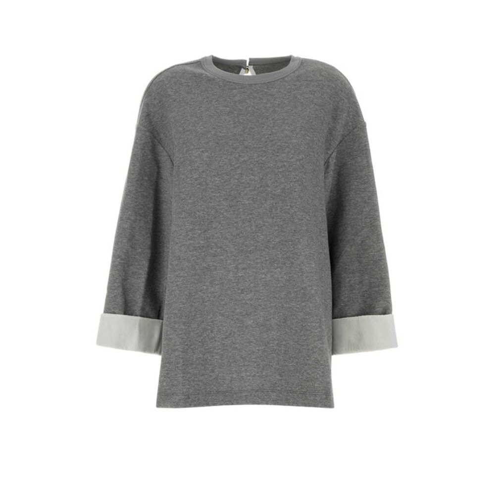 Carven Women Grey Nylon Blend Oversize Sweatshirt